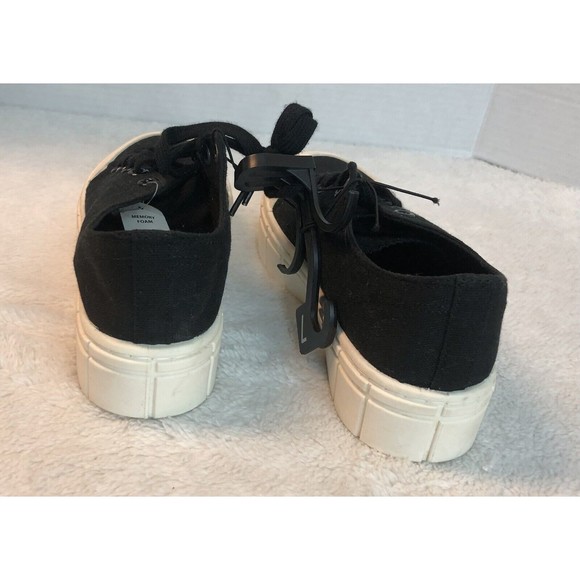 🌻3for$25 No Boundaries Low Chunky Lug Sneakers Wmns Sz 7 Black Fashion Slip-Ons - Picture 5 of 10